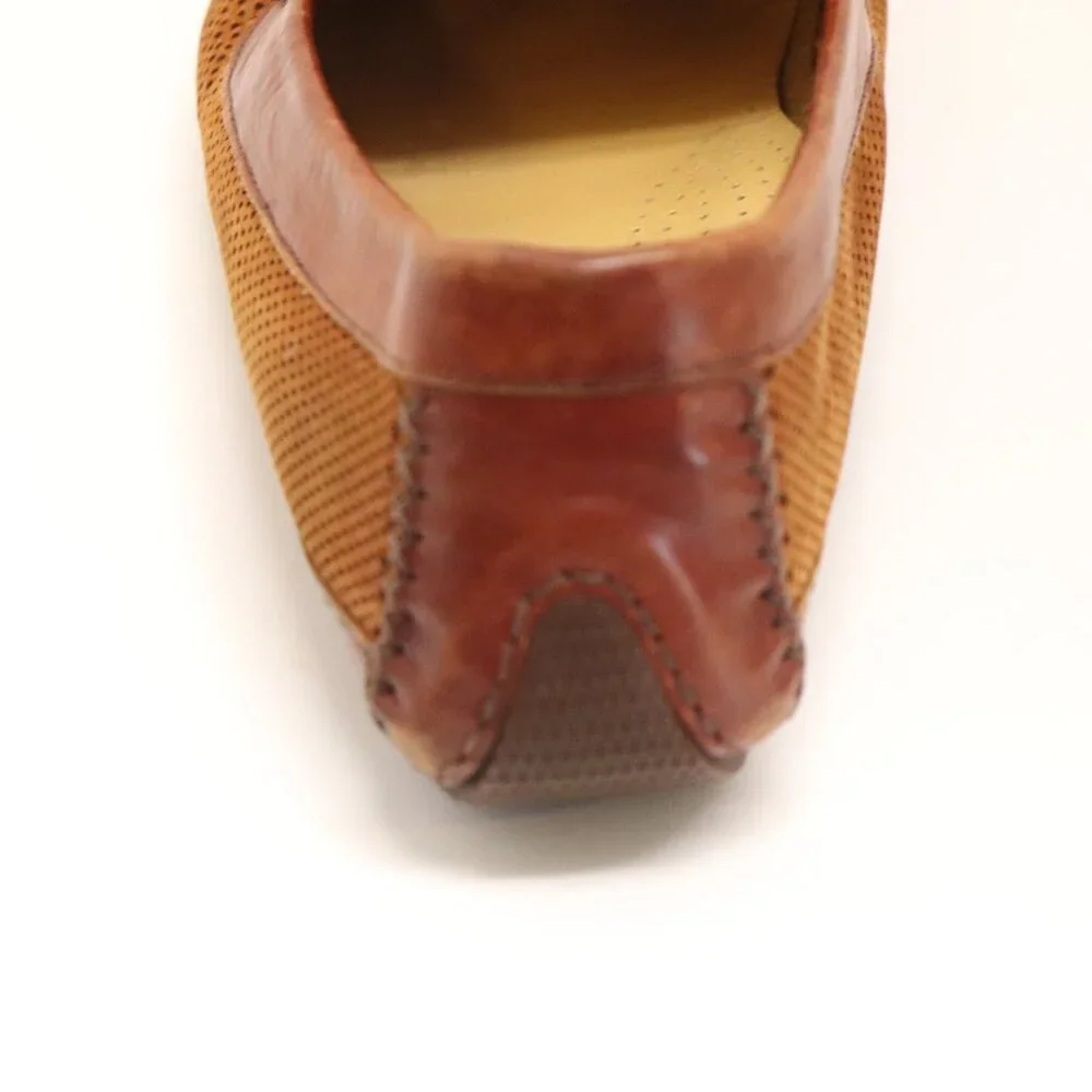 Moreschi Men's Brown Round Toe Slip On Driving Loafers Side 10 Made in Italy